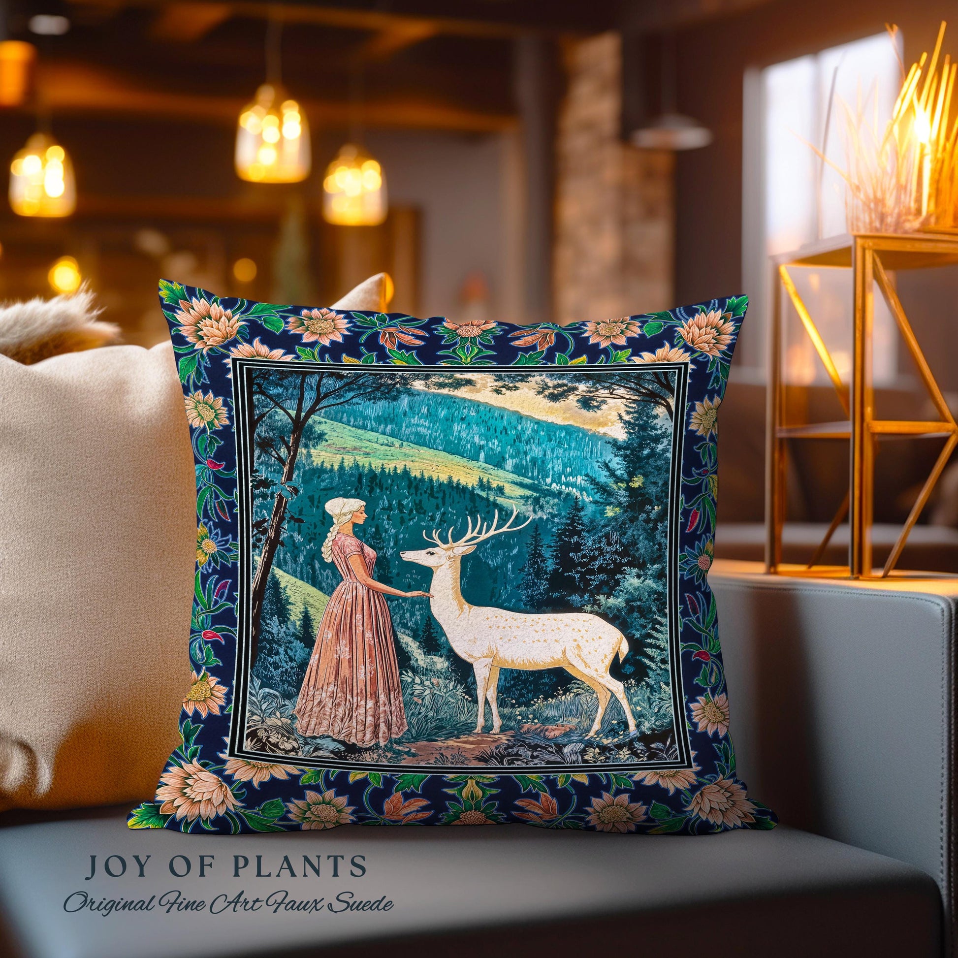 Victorian Floral Fantasy Throw Pillow Decorative Tapestry Throw Cushion