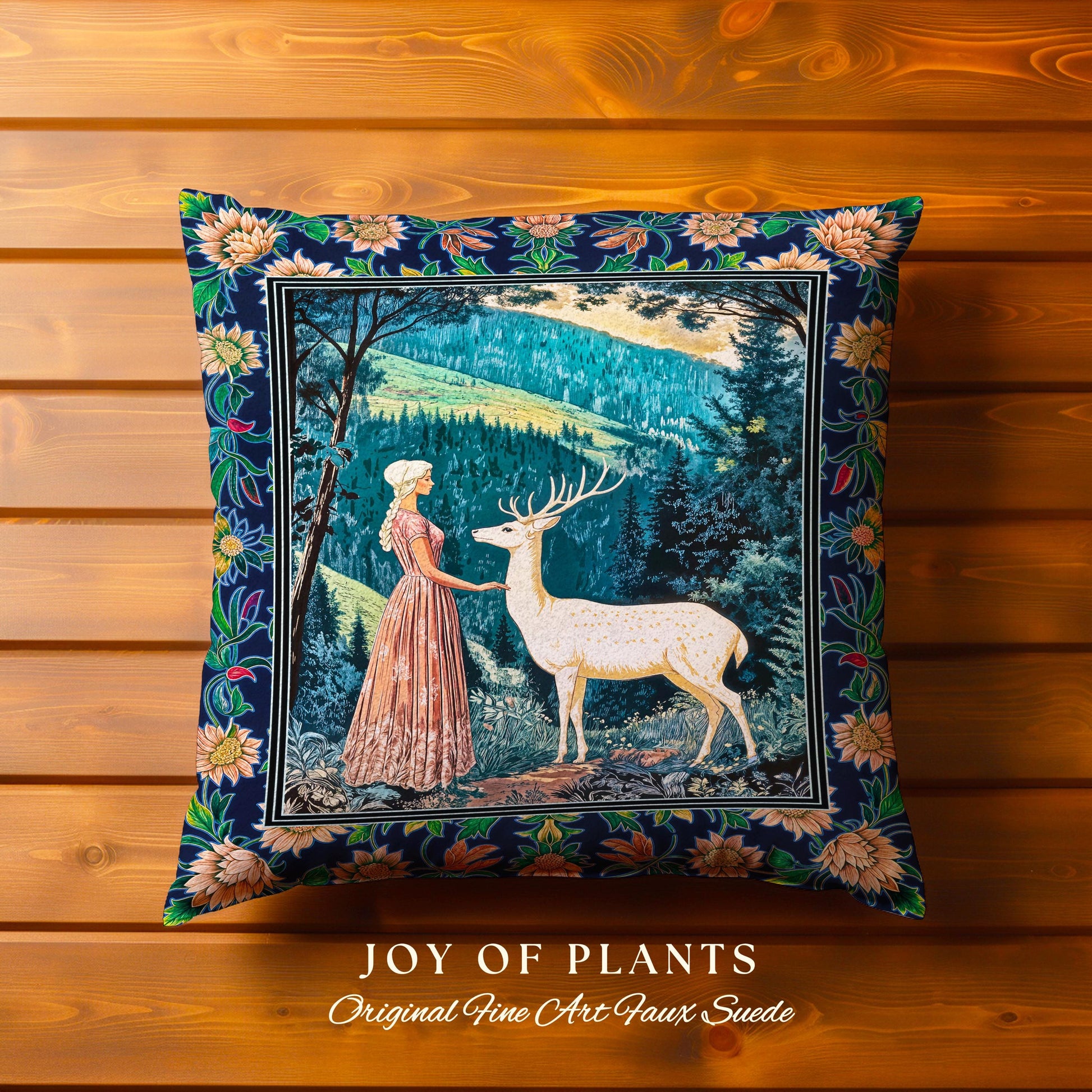 Victorian Floral Fantasy Throw Pillow Decorative Tapestry Throw Cushion