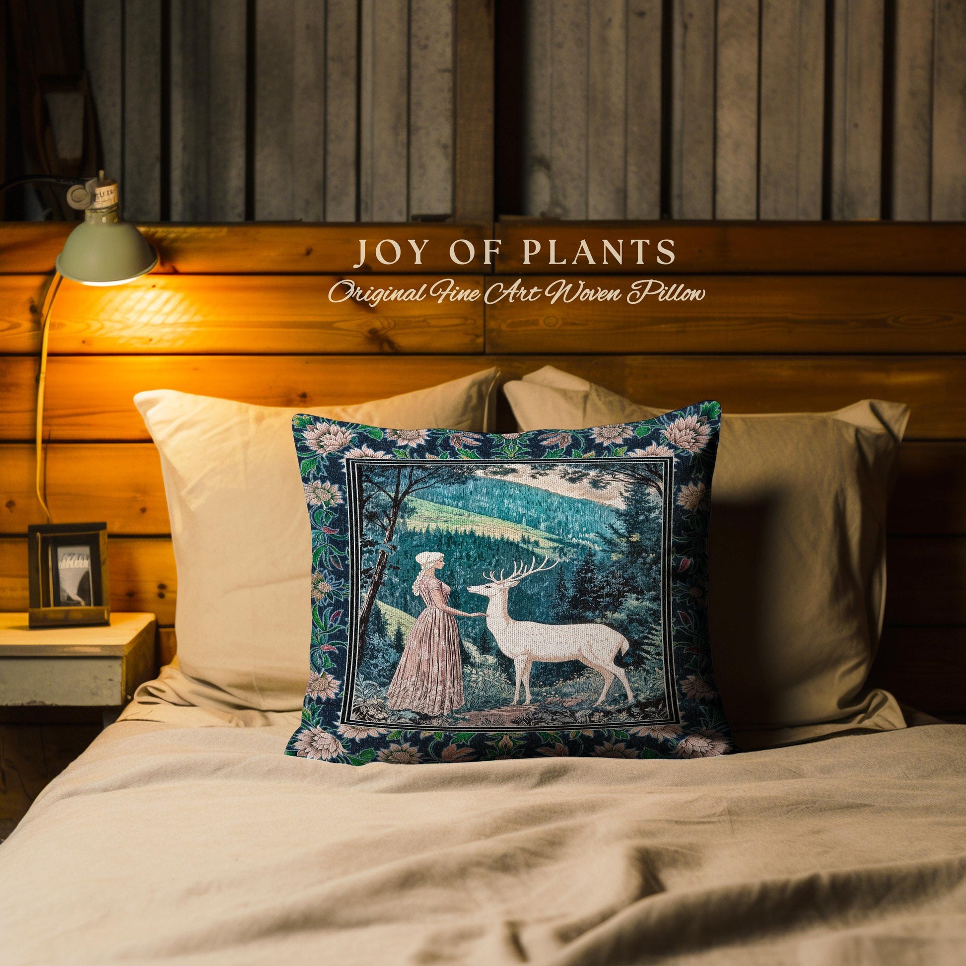Victorian Floral Fantasy Throw Pillow Decorative Tapestry Throw Cushion