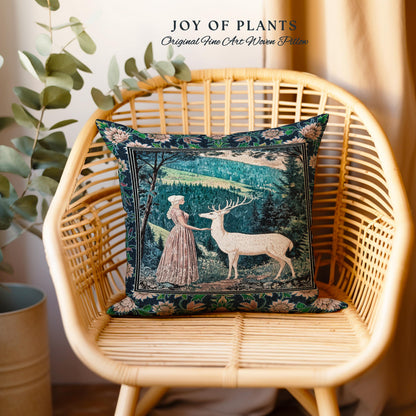 Victorian Floral Fantasy Throw Pillow Decorative Tapestry Throw Cushion