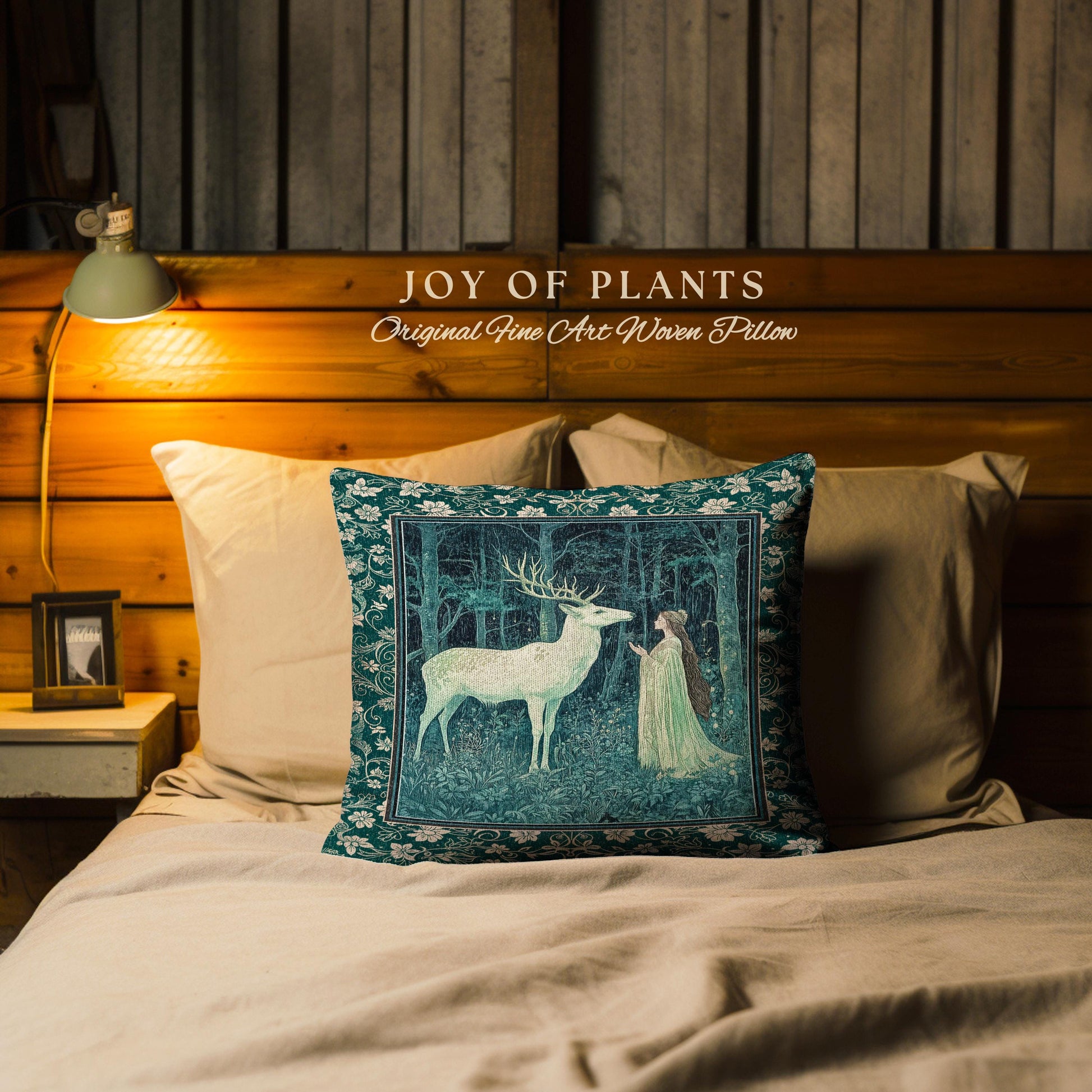 Medieval Princess Woodland Magic Decorative Cushion Tapestry Throw Pillow