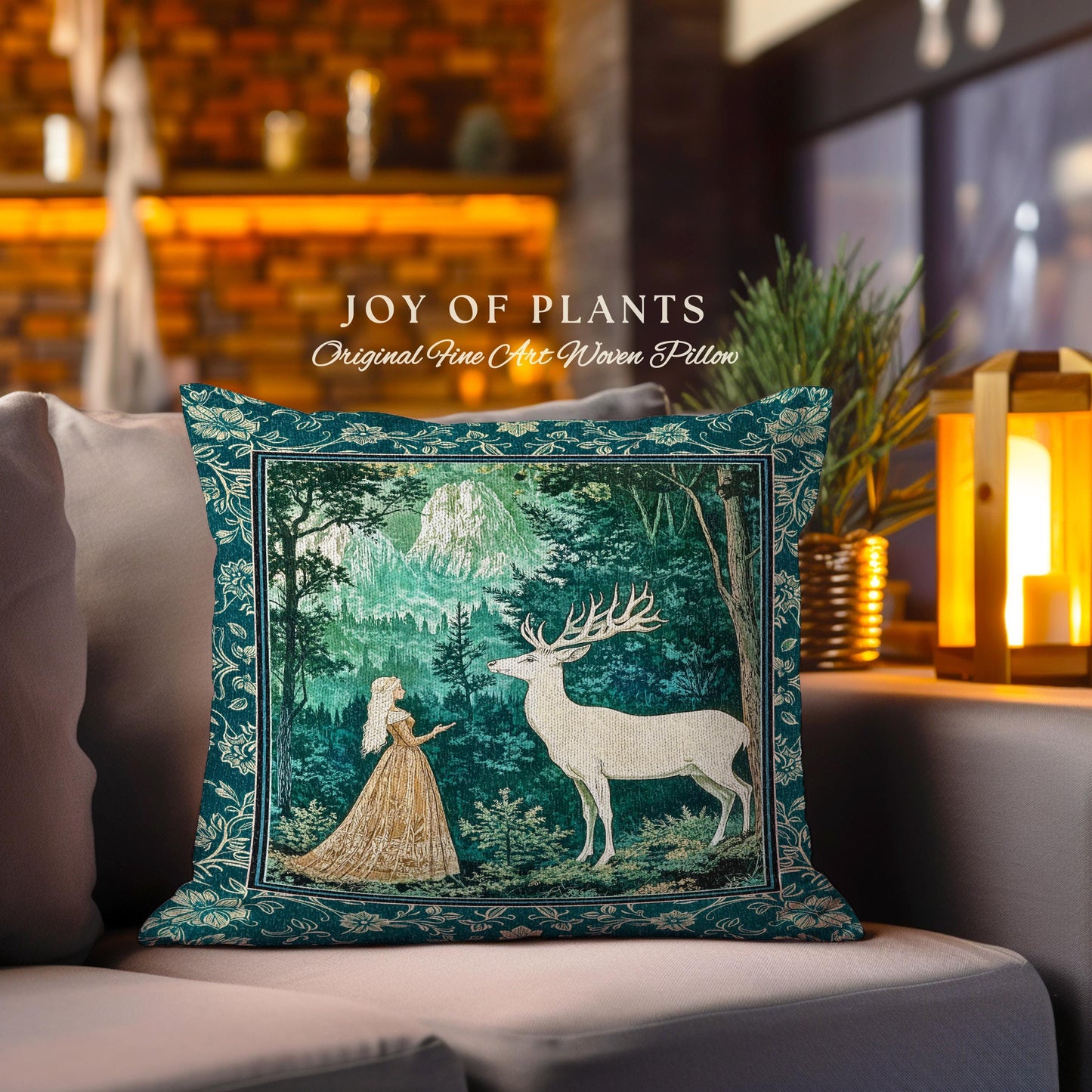 Mystic Animal Guardian Decorative Cushion Tapestry Throw Pillow