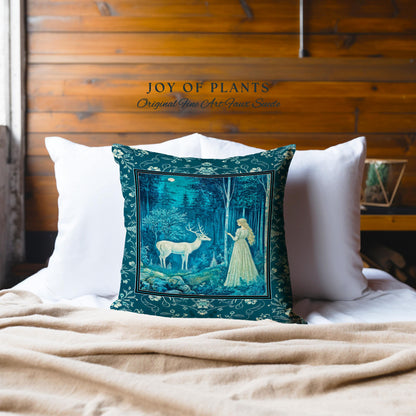 Moonlit Fairytale Mystic Throw Pillow Decorative Tapestry Throw Cushion