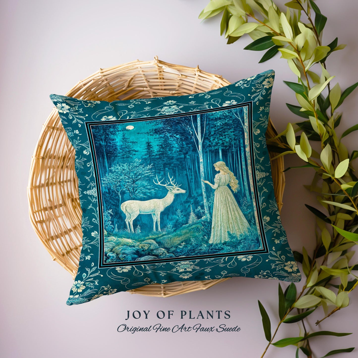Moonlit Fairytale Mystic Throw Pillow Decorative Tapestry Throw Cushion