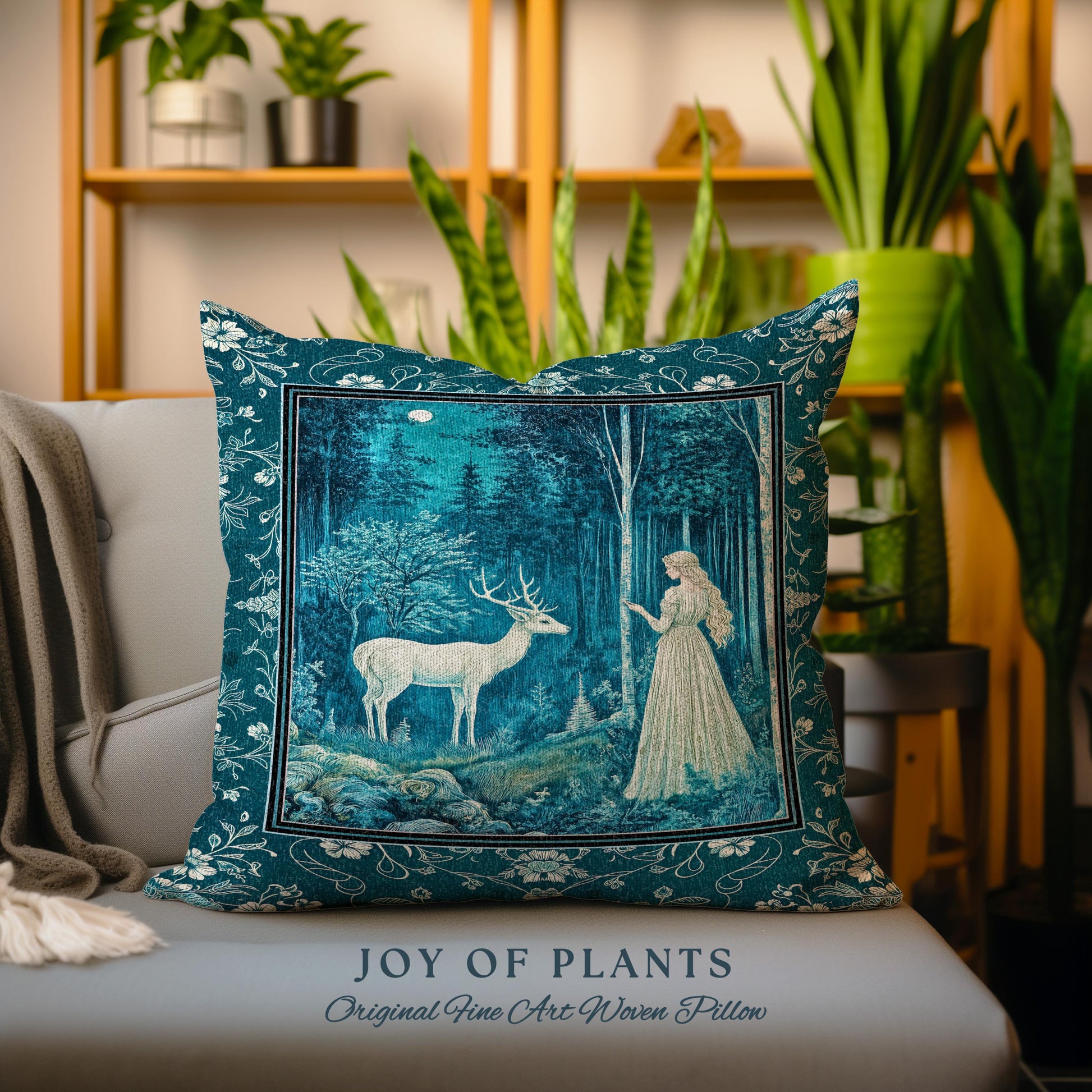 Moonlit Fairytale Mystic Throw Pillow Decorative Tapestry Throw Cushion