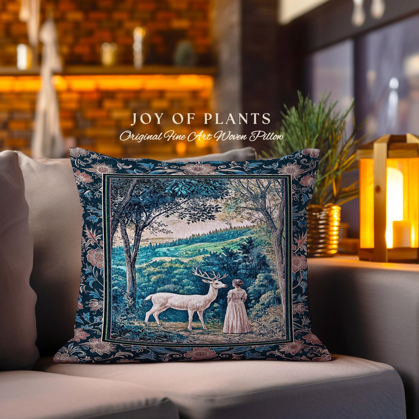 Romantic Landscape Storybook Decorative Cushion Tapestry Throw Pillow