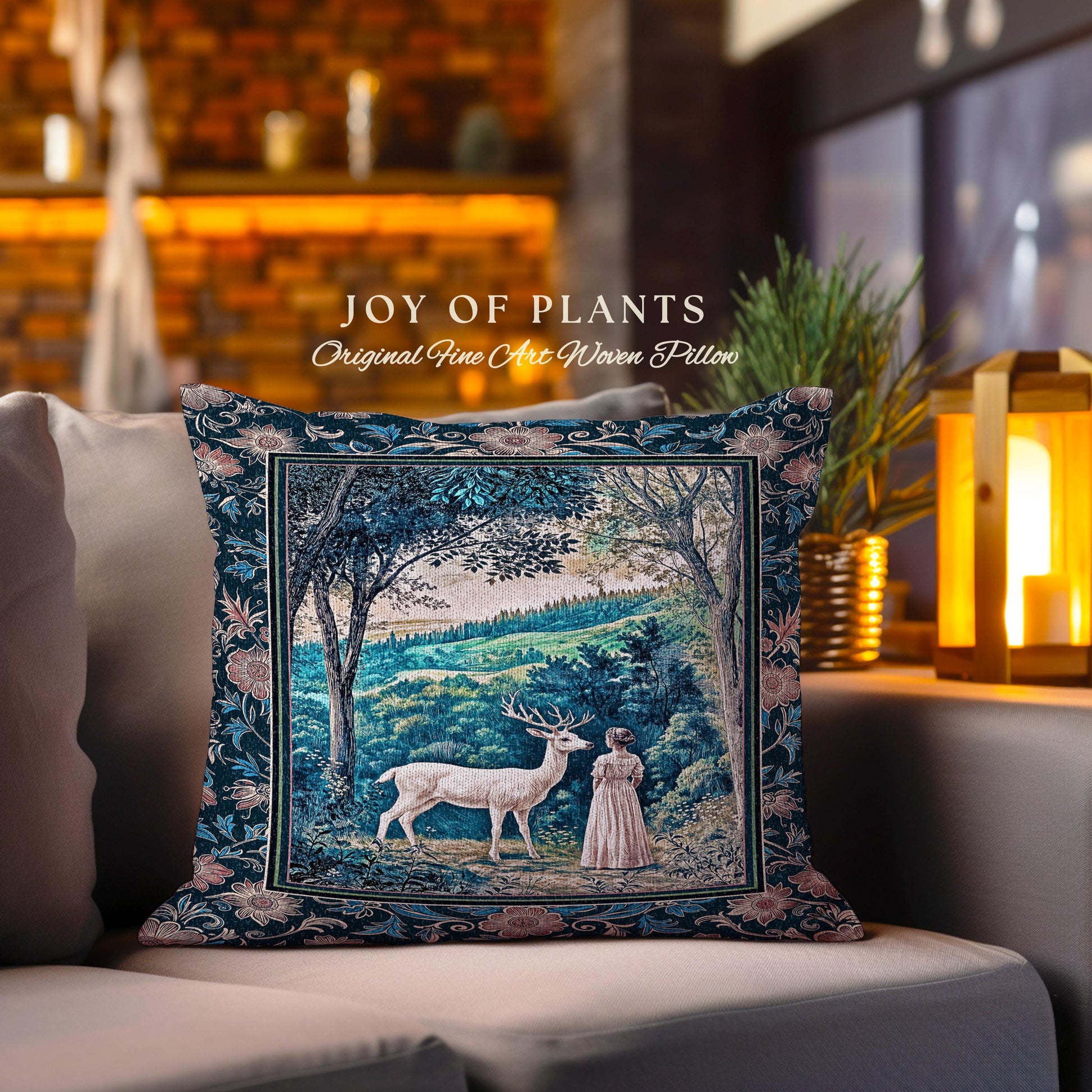 Romantic Landscape Storybook Decorative Cushion Tapestry Throw Pillow