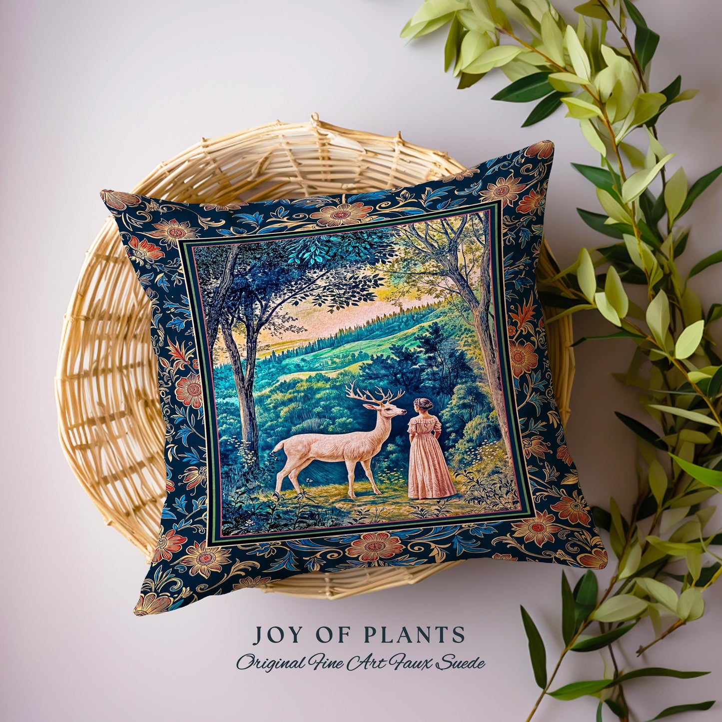 Romantic Landscape Storybook Decorative Cushion Tapestry Throw Pillow