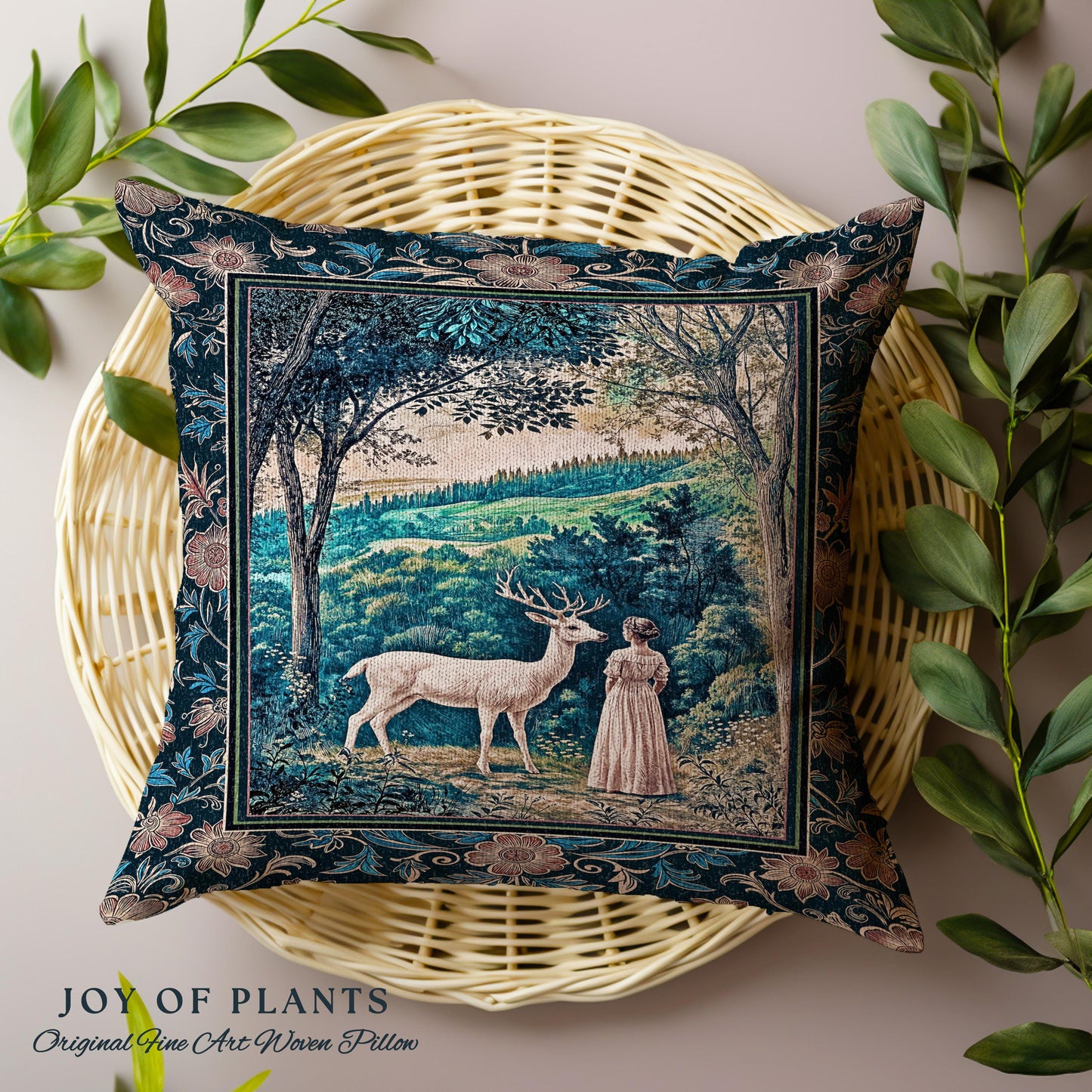 Romantic Landscape Storybook Decorative Cushion Tapestry Throw Pillow