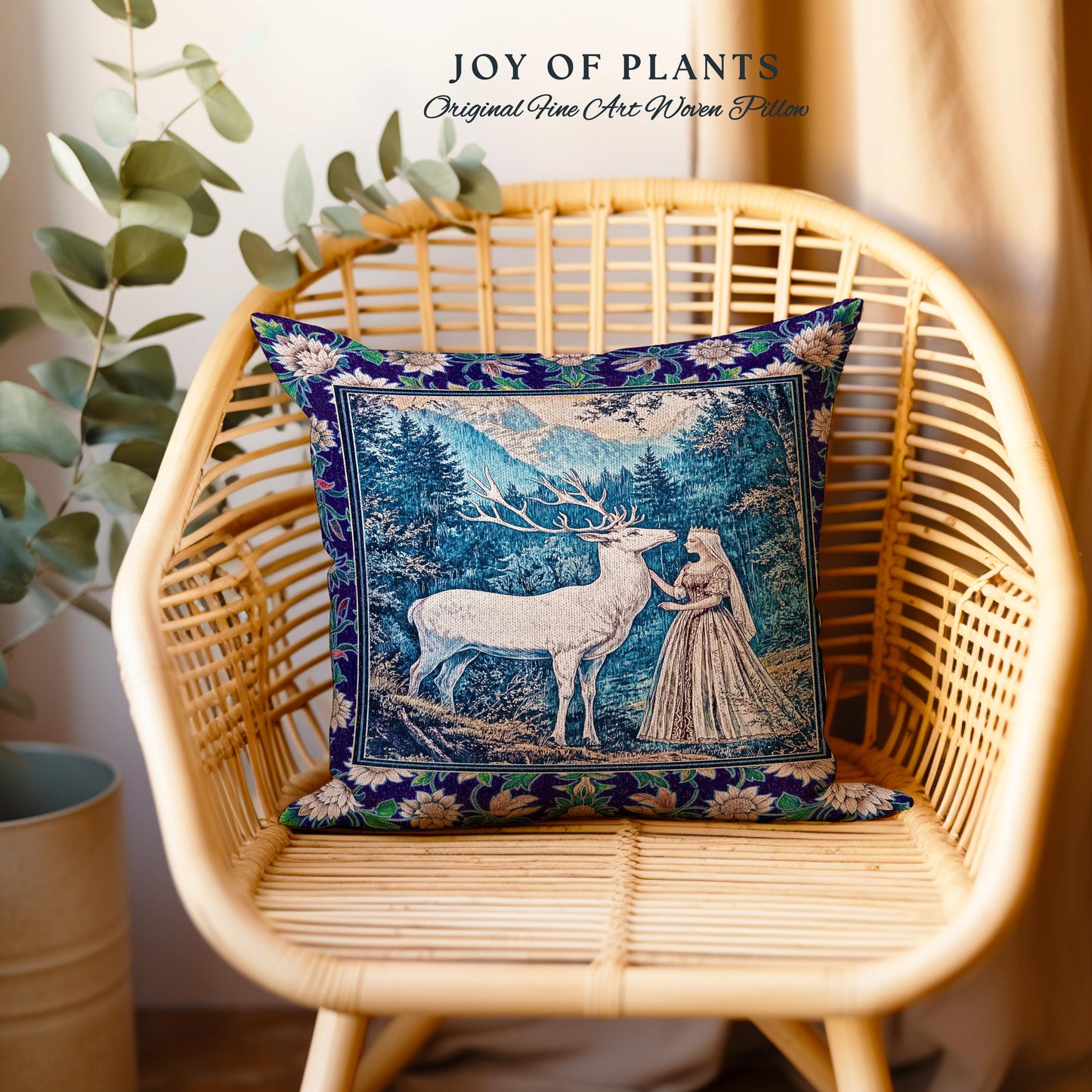 Woodland Renaissance Rustic Tapestry Pillow Decorative Throw Cushion
