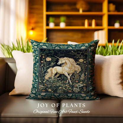 Magic Medieval Unicorn Decorative Cushion Tapestry Throw Pillow