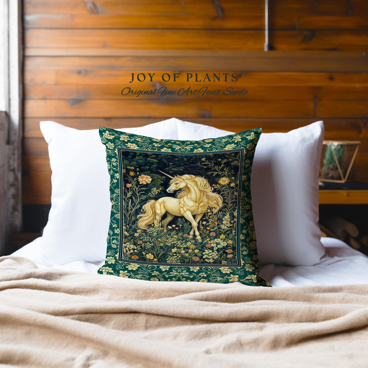 Magic Medieval Unicorn Decorative Cushion Tapestry Throw Pillow