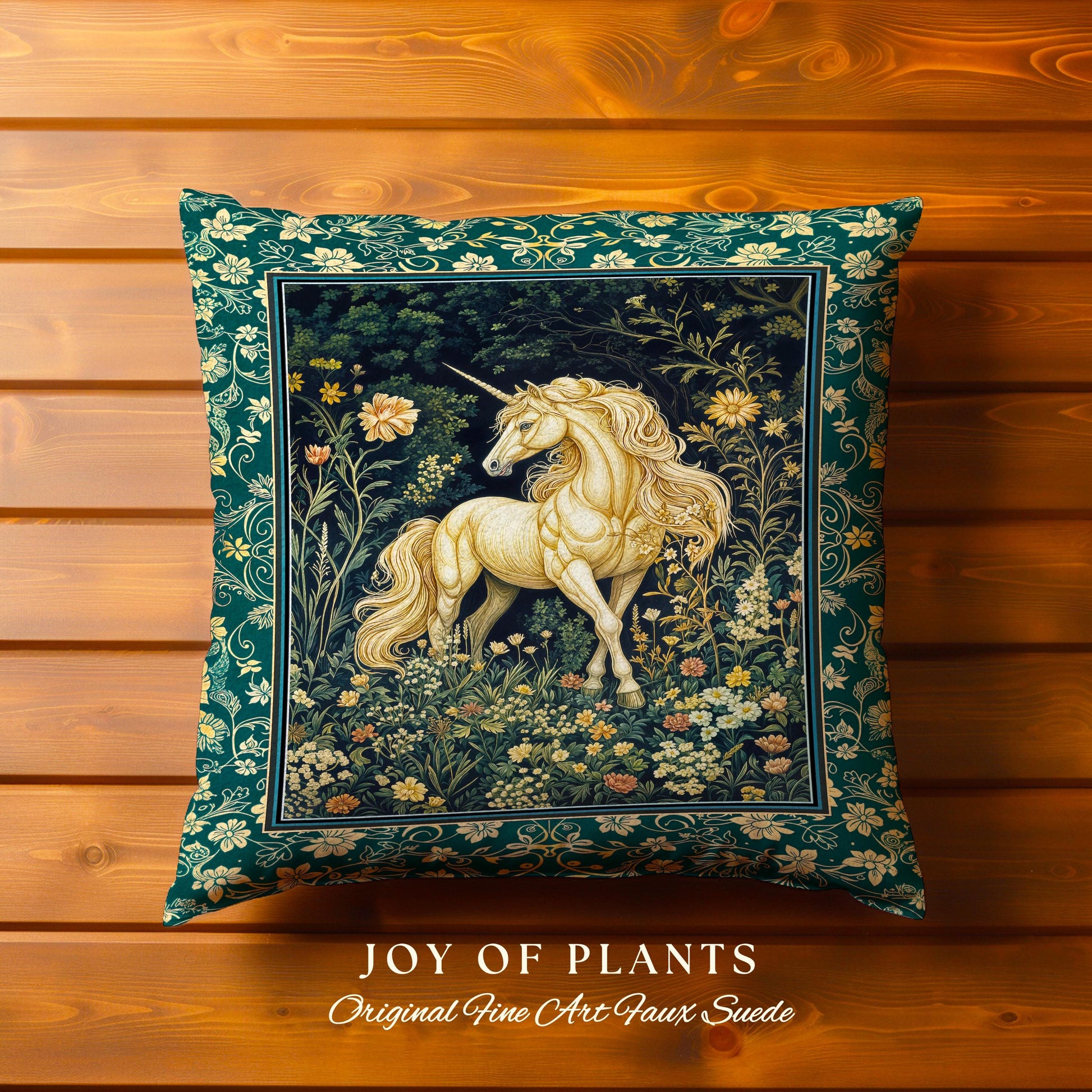 Magic Medieval Unicorn Decorative Cushion Tapestry Throw Pillow
