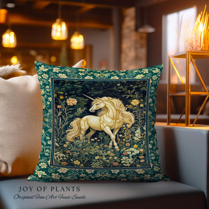 Magic Medieval Unicorn Decorative Cushion Tapestry Throw Pillow