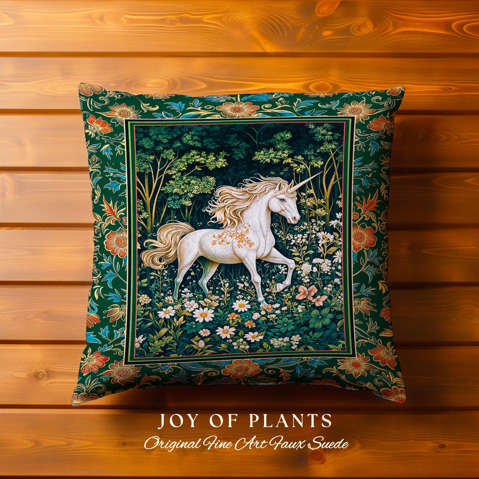 Storybook Aesthetic Mystic Unicorn Decorative Cushion Tapestry Throw Pillow