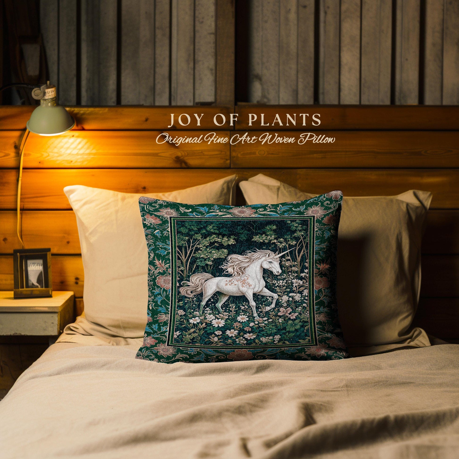 Storybook Aesthetic Mystic Unicorn Decorative Cushion Tapestry Throw Pillow