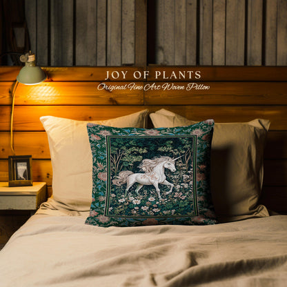 Storybook Aesthetic Mystic Unicorn Decorative Cushion Tapestry Throw Pillow