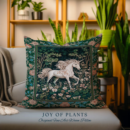 Storybook Aesthetic Mystic Unicorn Decorative Cushion Tapestry Throw Pillow