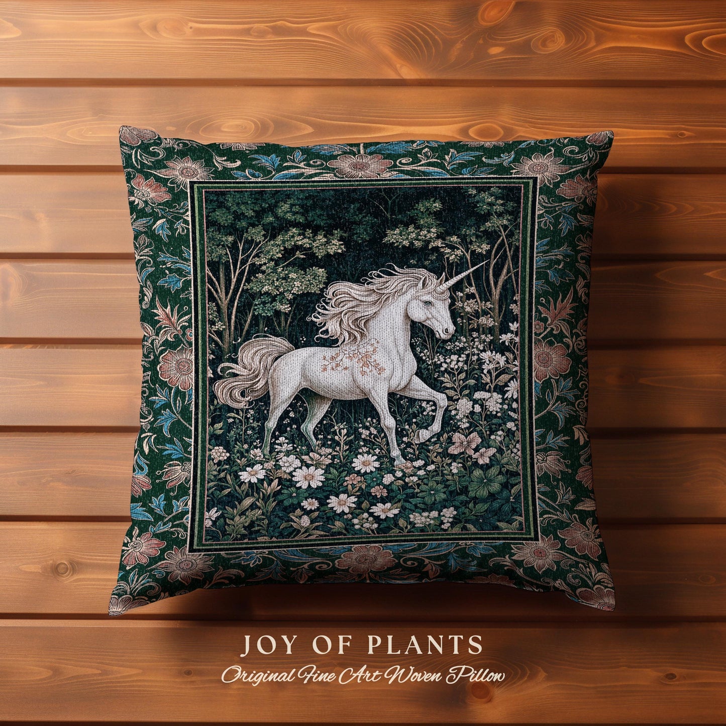 Storybook Aesthetic Mystic Unicorn Decorative Cushion Tapestry Throw Pillow