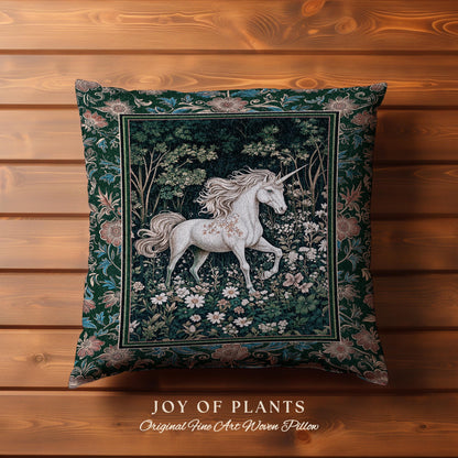 Storybook Aesthetic Mystic Unicorn Decorative Cushion Tapestry Throw Pillow