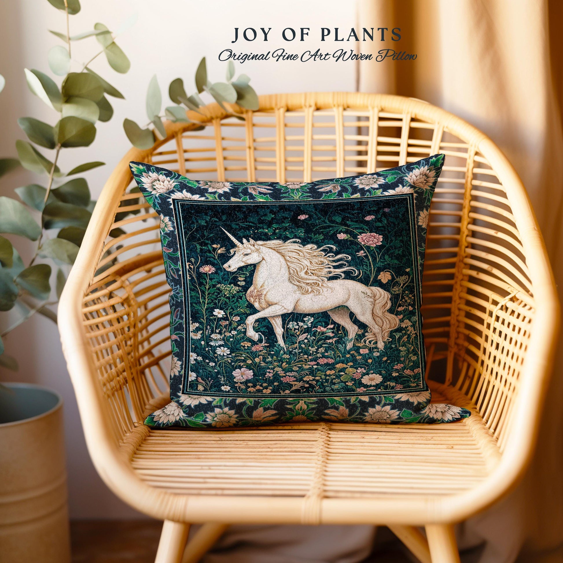 Storybook Elegance Magical Tapestry Pillow Decorative Throw Cushion