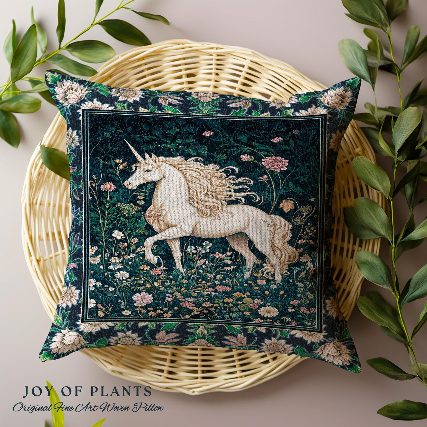 Storybook Elegance Magical Tapestry Pillow Decorative Throw Cushion