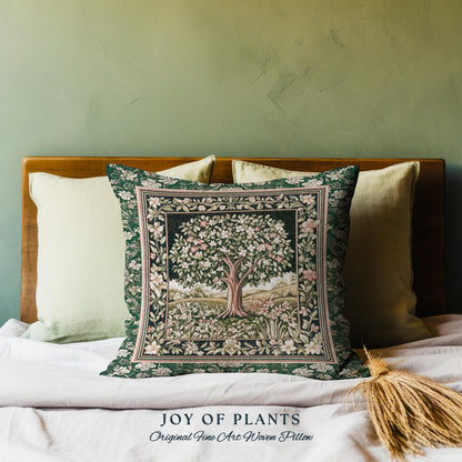 Botanical Tree of Life Decorative Tree Cushion Tapestry Throw Pillow