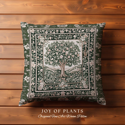 Enchanted Garden Folklore Tree Tapestry Pillow Decorative Throw Cushion
