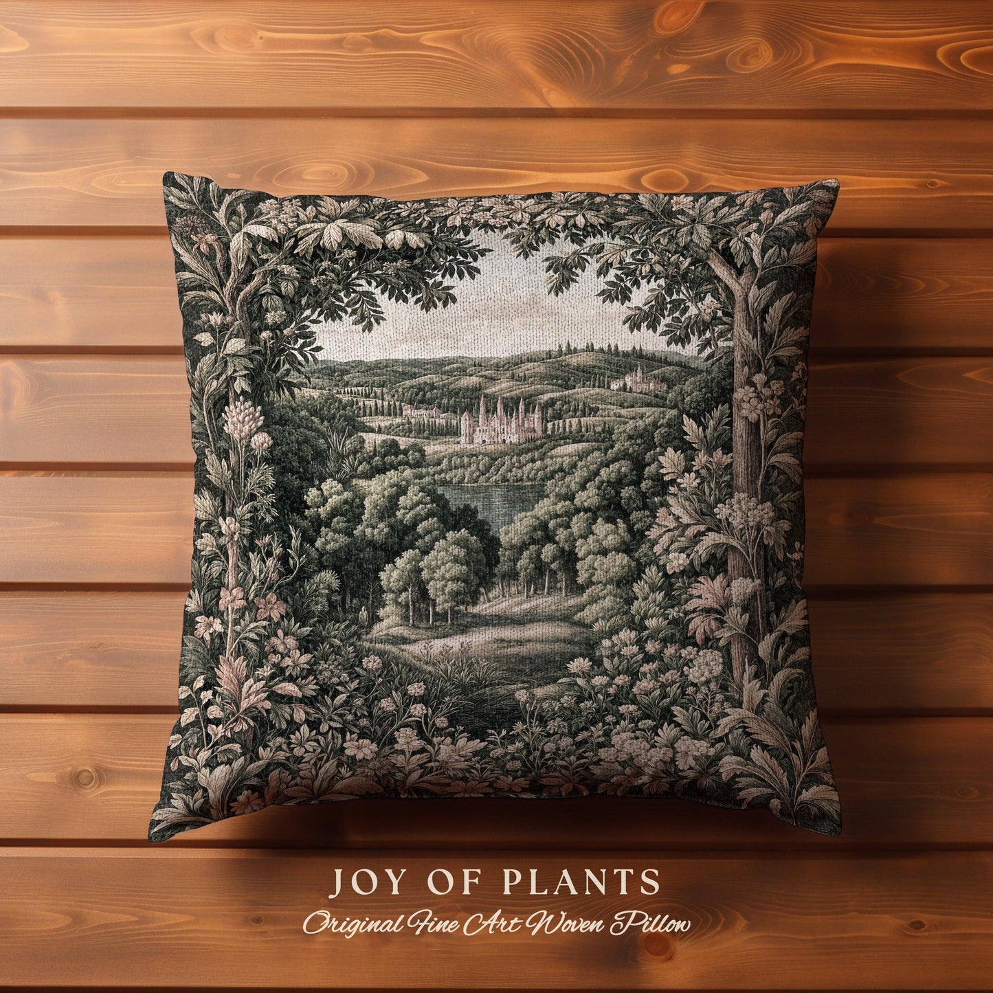 Renaissance Aesthetic Woven Tapestry Pillow Decorative Throw Cushion