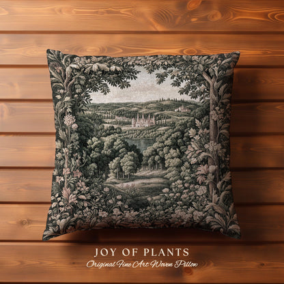 Renaissance Aesthetic Woven Tapestry Pillow Decorative Throw Cushion