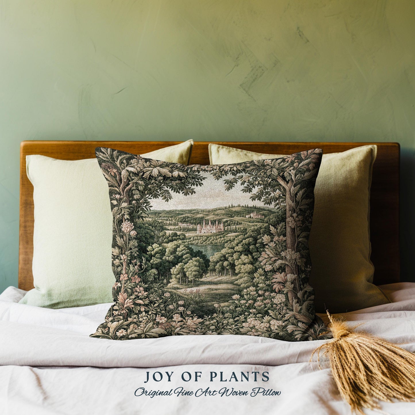 Renaissance Aesthetic Woven Tapestry Pillow Decorative Throw Cushion