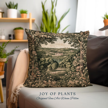 Renaissance Aesthetic Woven Tapestry Pillow Decorative Throw Cushion