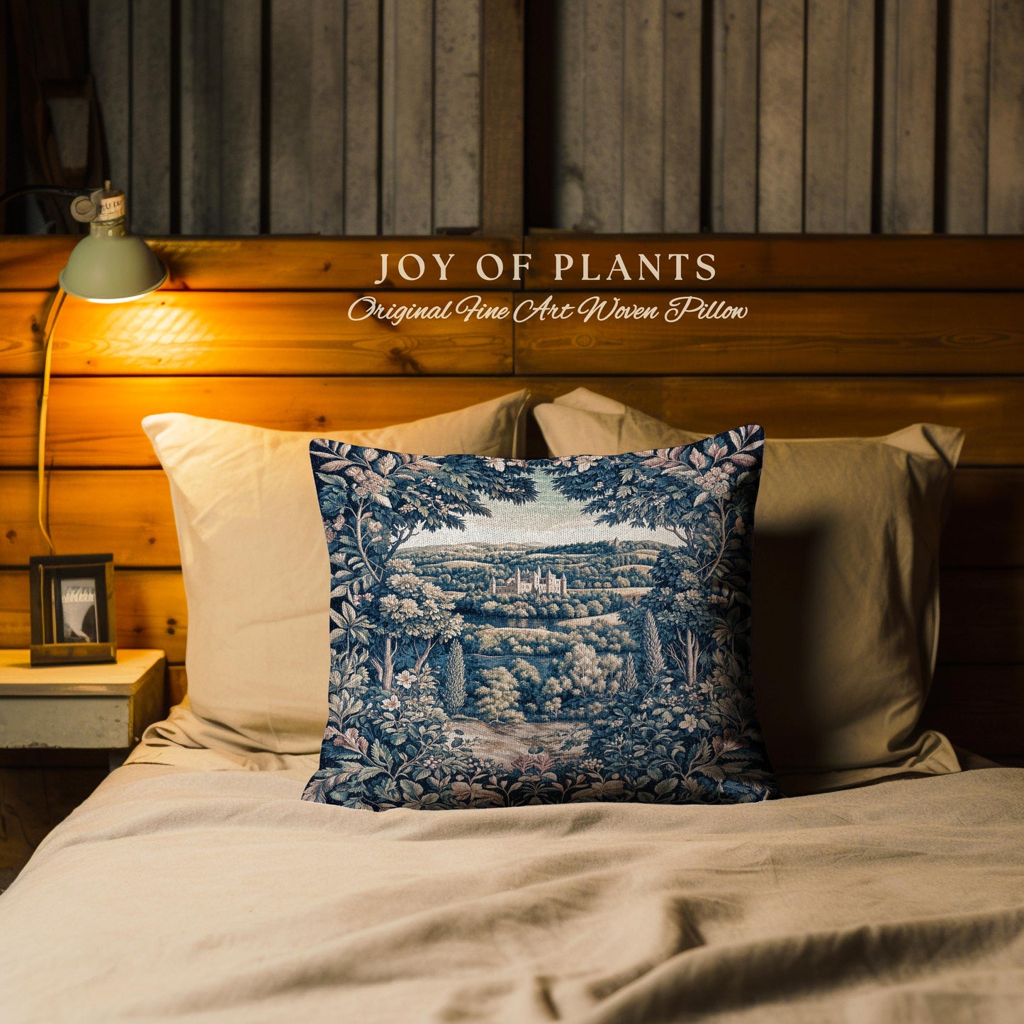 Elegant Rococo Landscape Botanical Tapestry Pillow Decorative Throw Cushion