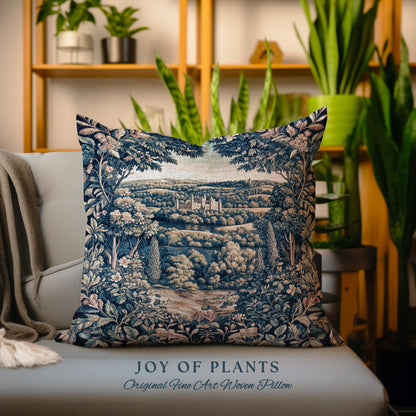 Elegant Rococo Landscape Botanical Tapestry Pillow Decorative Throw Cushion