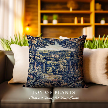 Elegant Rococo Landscape Botanical Tapestry Pillow Decorative Throw Cushion