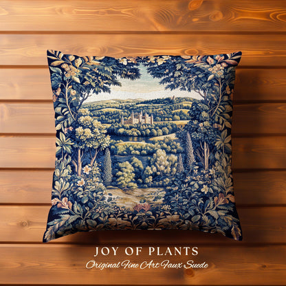 Elegant Rococo Landscape Botanical Tapestry Pillow Decorative Throw Cushion