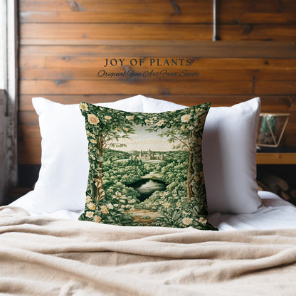 Castle Landscape Botanical Decorative Cushion Tapestry Throw Pillow