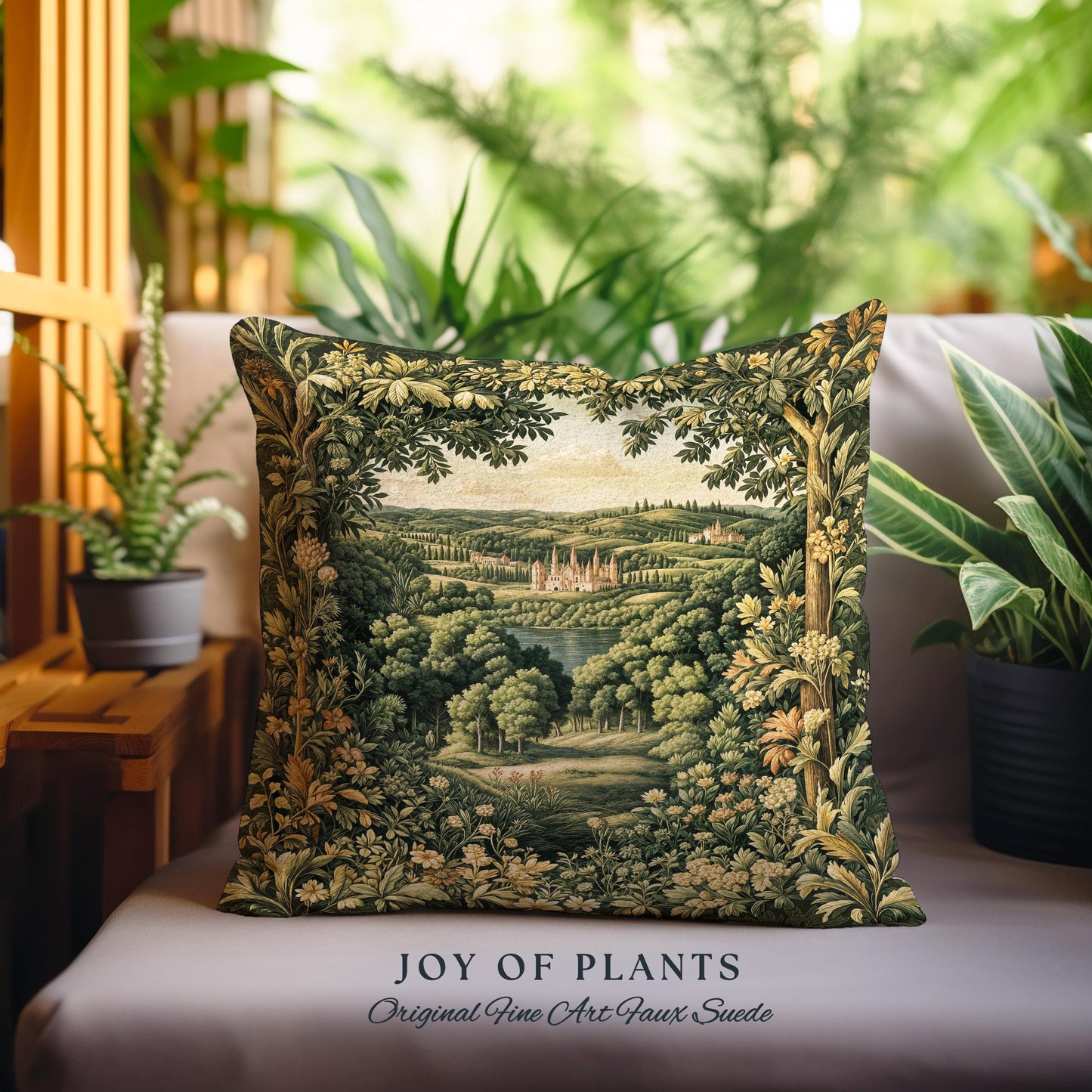 Renaissance Aesthetic Woven Tapestry Pillow Decorative Throw Cushion