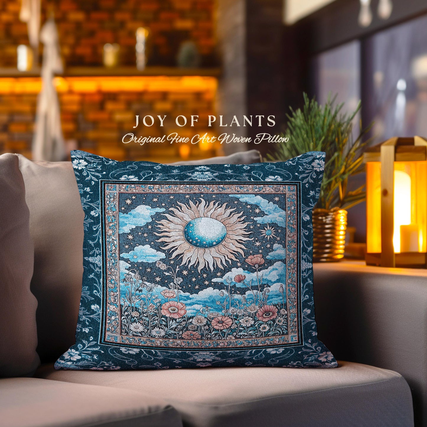 Retro Astrology Throw Pillow Decorative Tapestry Throw Cushion