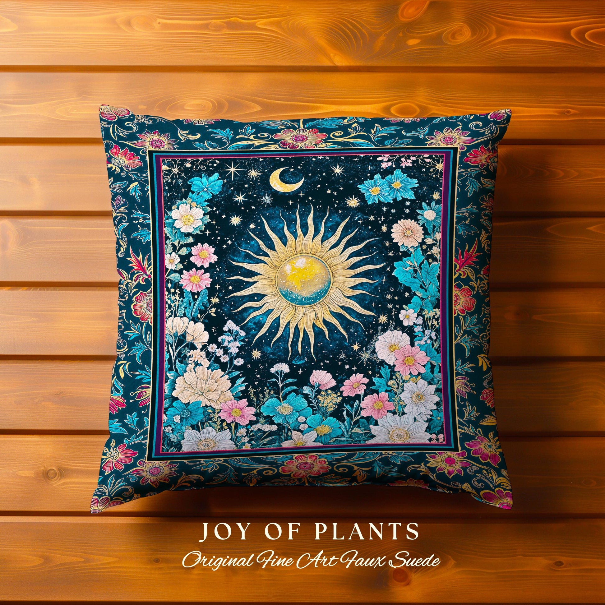 Celestial Sun Rustic Decorative Cushion Tapestry Throw Pillow
