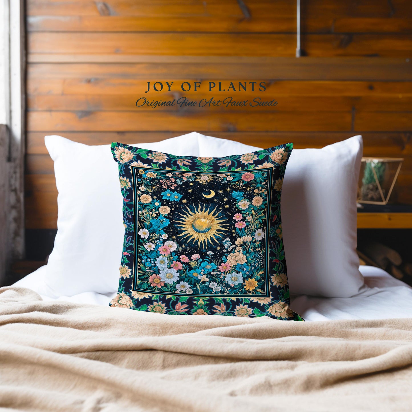 Colorful Maximalist Boho Sun Tapestry Pillow Decorative Throw Cushion