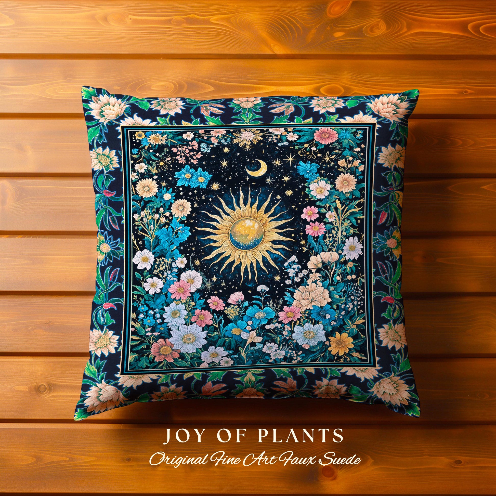 Colorful Maximalist Boho Sun Tapestry Pillow Decorative Throw Cushion