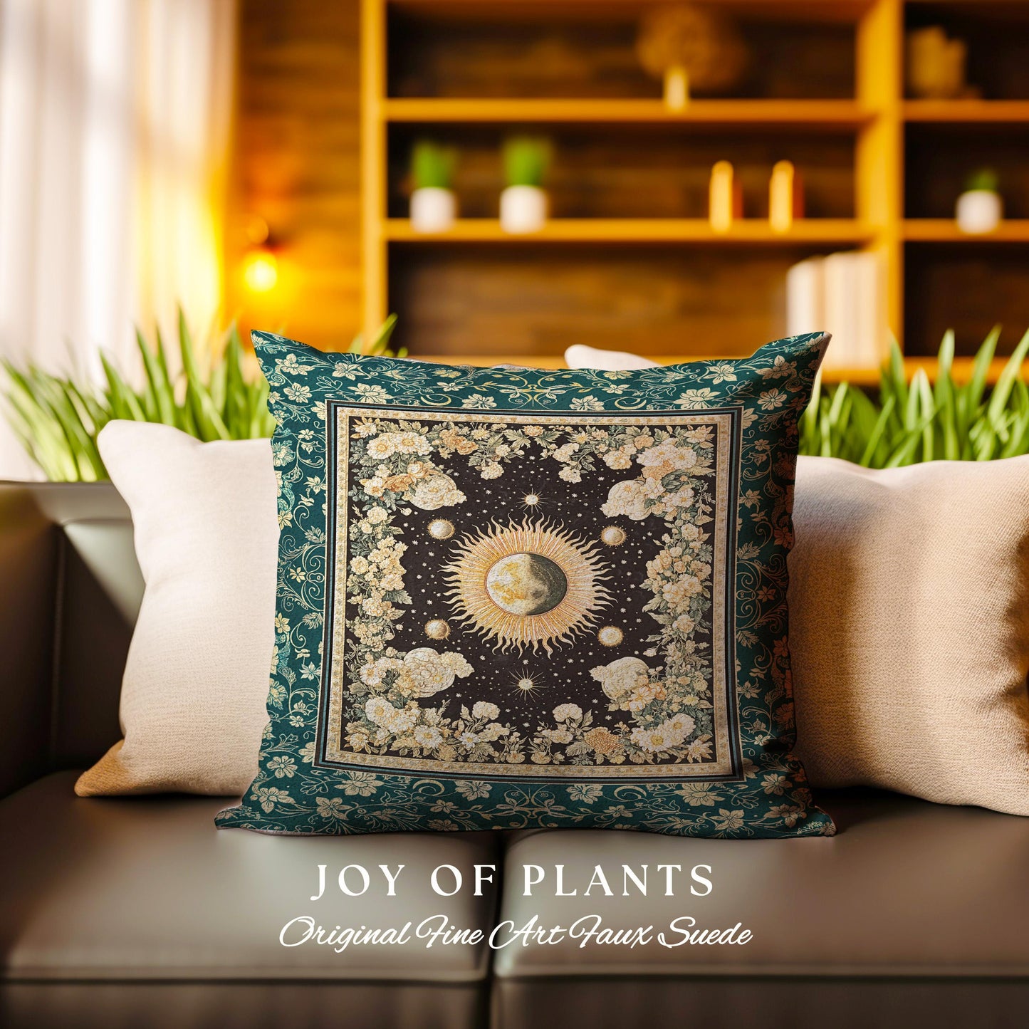 Sun and Moon Bohemian Decorative Cushion Tapestry Throw Pillow