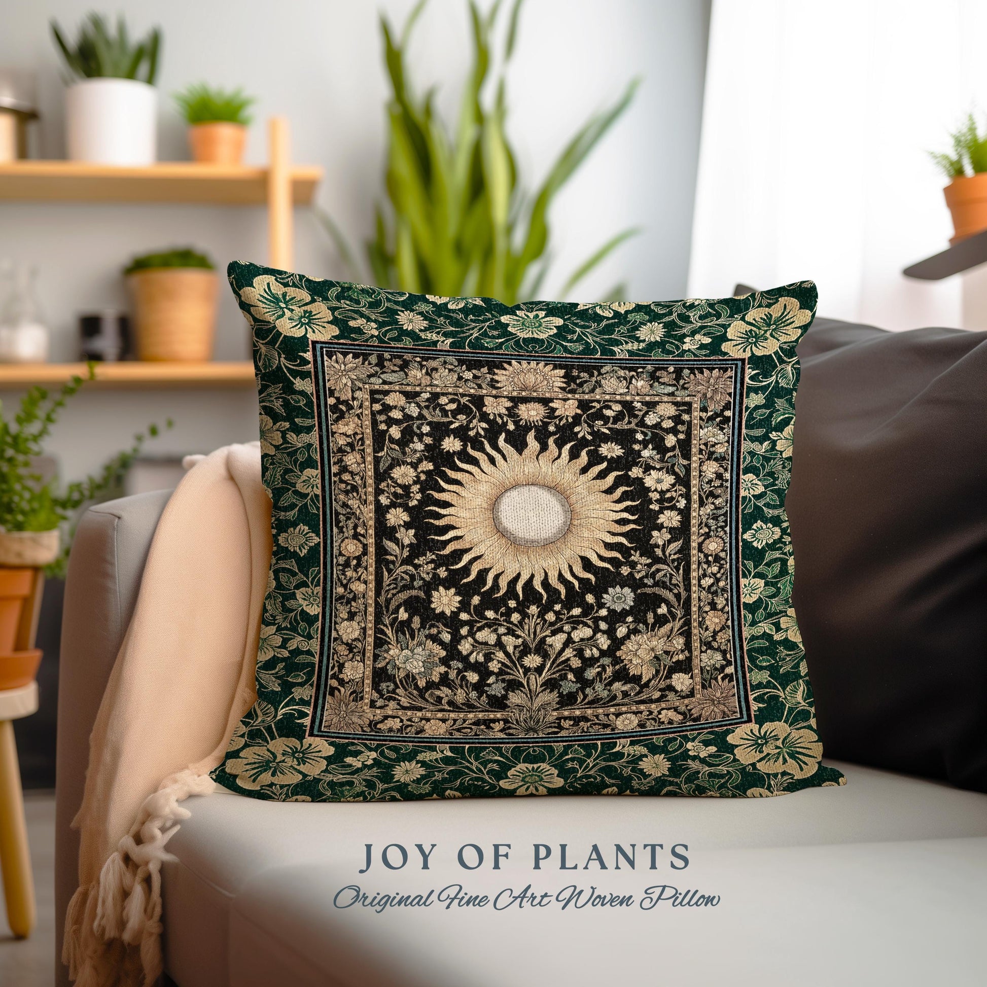 Boho Tarot Sun Tapestry Pillow Decorative Throw Cushion
