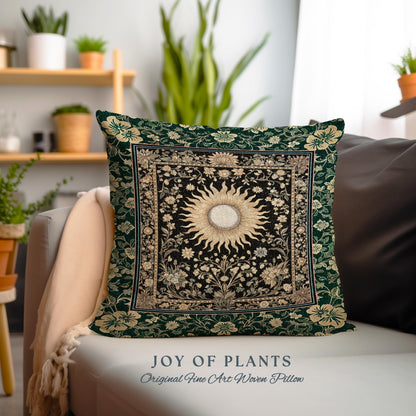 Boho Tarot Sun Tapestry Pillow Decorative Throw Cushion