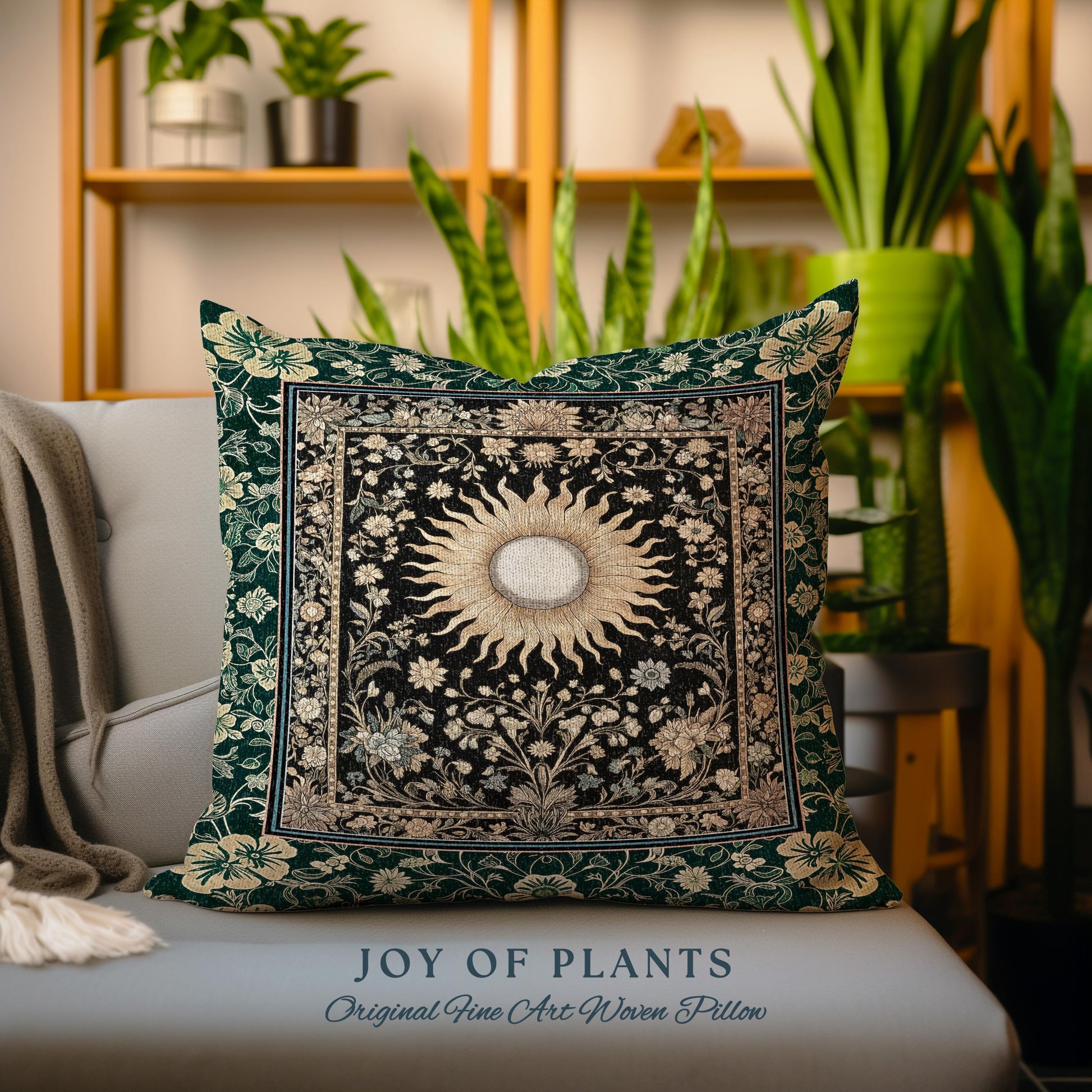 Boho Tarot Sun Tapestry Pillow Decorative Throw Cushion