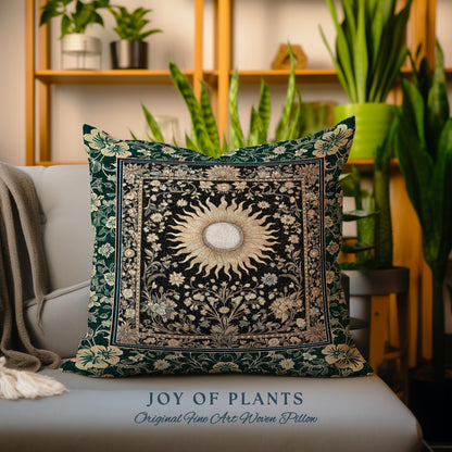 Boho Tarot Sun Tapestry Pillow Decorative Throw Cushion