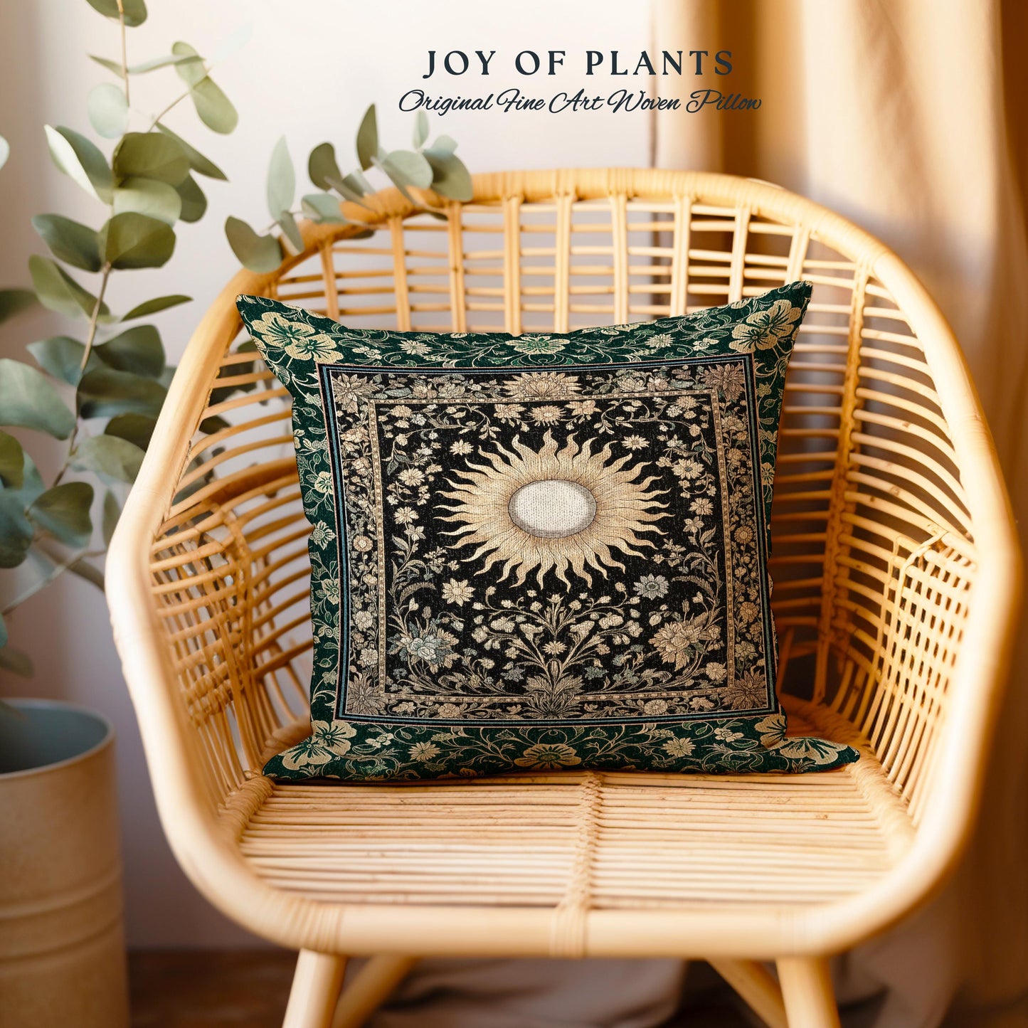 Boho Tarot Sun Tapestry Pillow Decorative Throw Cushion