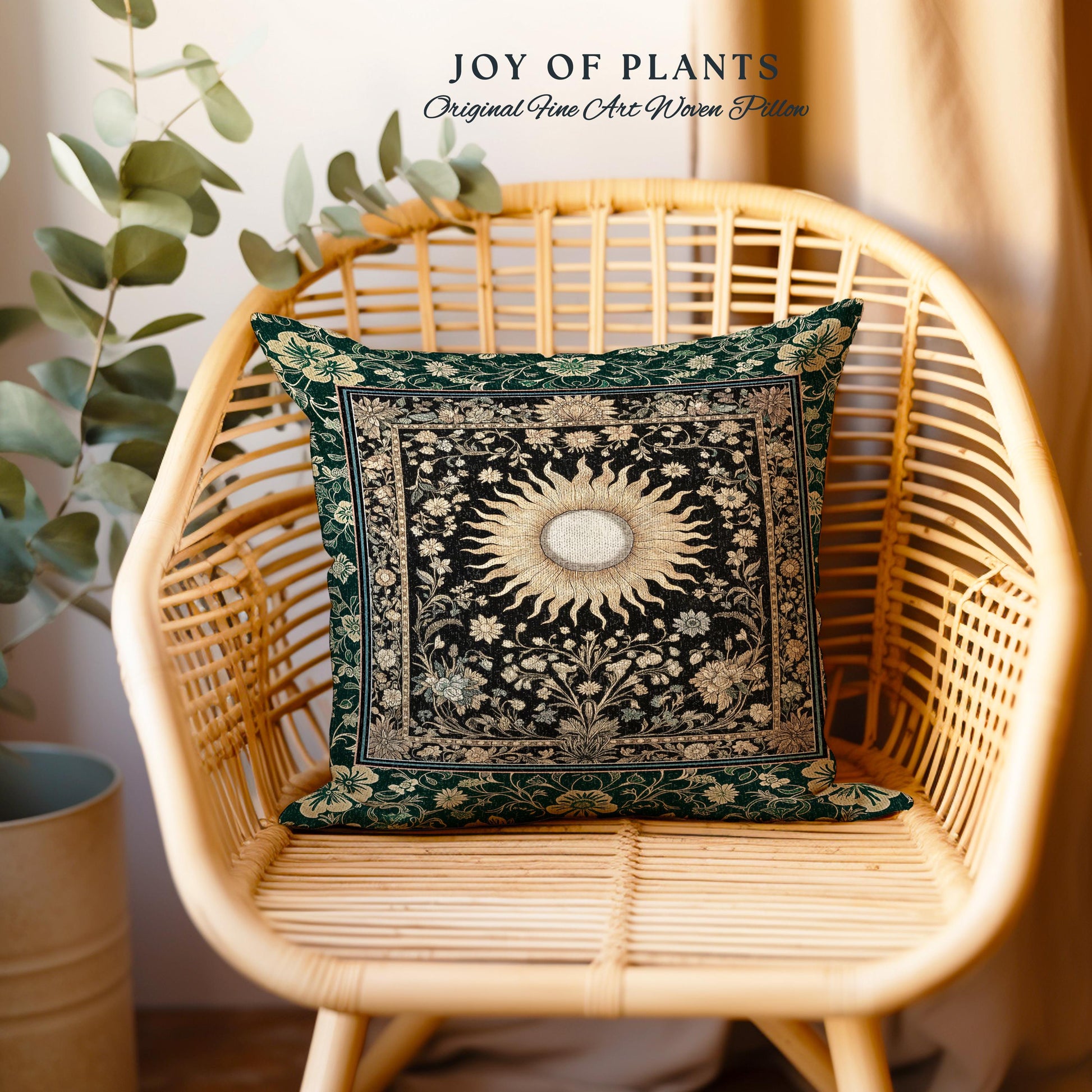 Boho Tarot Sun Tapestry Pillow Decorative Throw Cushion