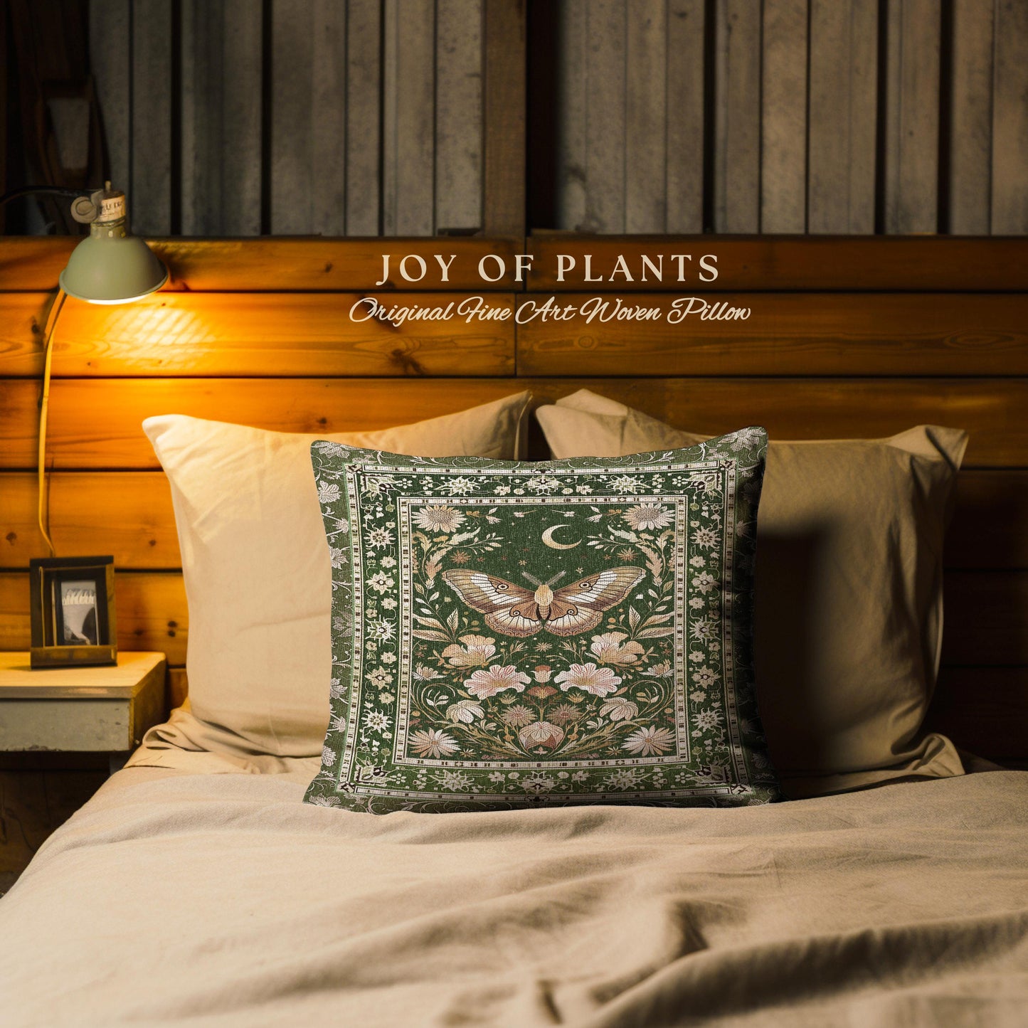 Boho Butterfly Moon Floral Garden Decorative Cushion Tapestry Throw Pillow